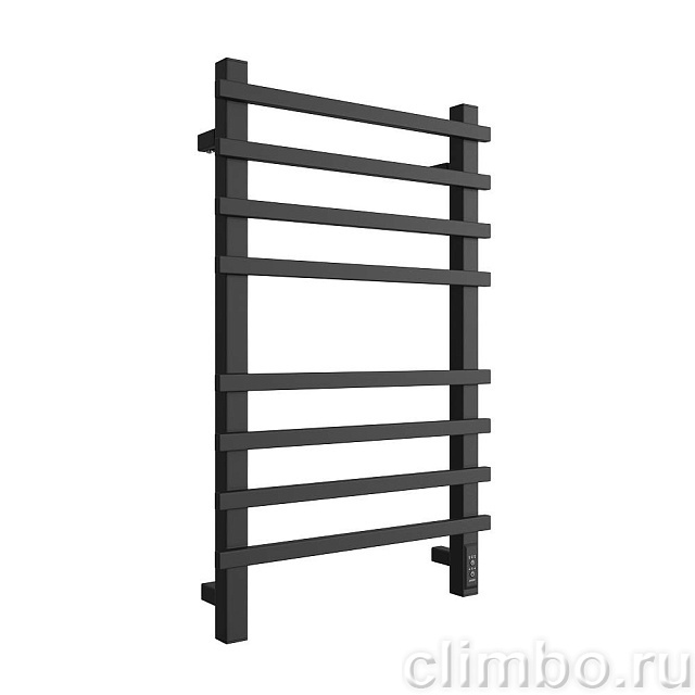 Полотенцесушитель STOUT электрический TECHNO quadro 80*50 Черный матовый — фото, детали конструкции
