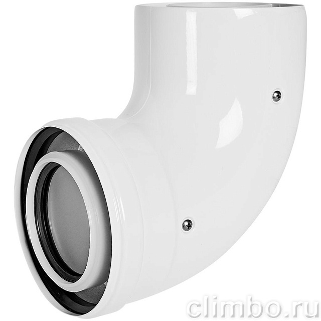 STOUT SCR-8012-000090 STOUT Отвод 90° конденсац. коакс. D80(п-м)/125(п-м) — фото, детали конструкции