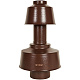 STOUT Оголовок вертикальный с ветрозащитой традиц. коакс. D80(п)/125(п) КОРИЧНЕВЫЙ широкий — фото, детали конструкции