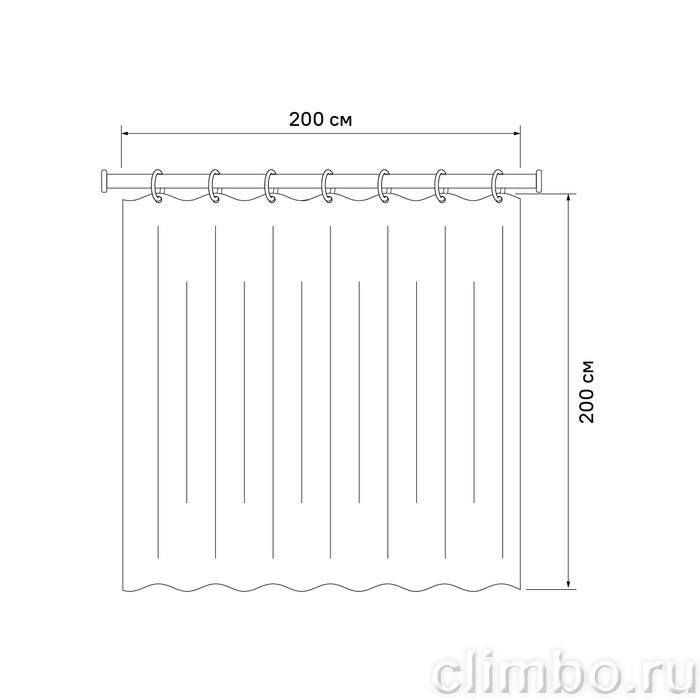 SCID031P IDDIS Штора для ванной комнаты, коллекция Basic — фото товара