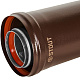 STOUT Удлинитель дымохода традиц. коакс. D60(п-м)/100(п-м), L1000, КОРИЧНЕВЫЙ — фото, детали конструкции