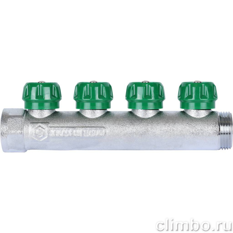 Коллектор регулирующий 1", 4 отвода 3/4" ЕК — фото товара