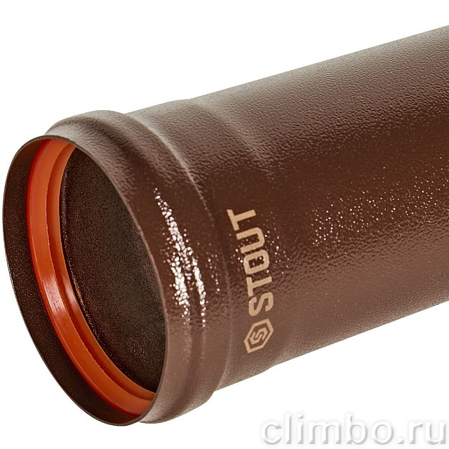STOUT SCR-0080-701000 STOUT Удлинитель дымохода традиц. D80(п-м), L1000, КОРИЧНЕВЫЙ — фото, детали конструкции