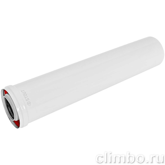 STOUT Удлинитель дымохода конденсац. коакс. D60(п-м)/100(п-м), L500 — фото, детали конструкции