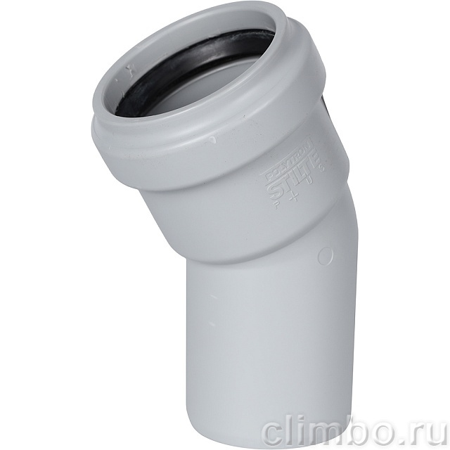 Отвод канализационный бесшумный STOUT D58х30° — фото, детали конструкции