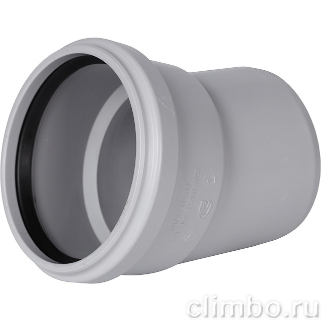 Отвод канализационный бесшумный STOUT D110х15° — фото, детали конструкции