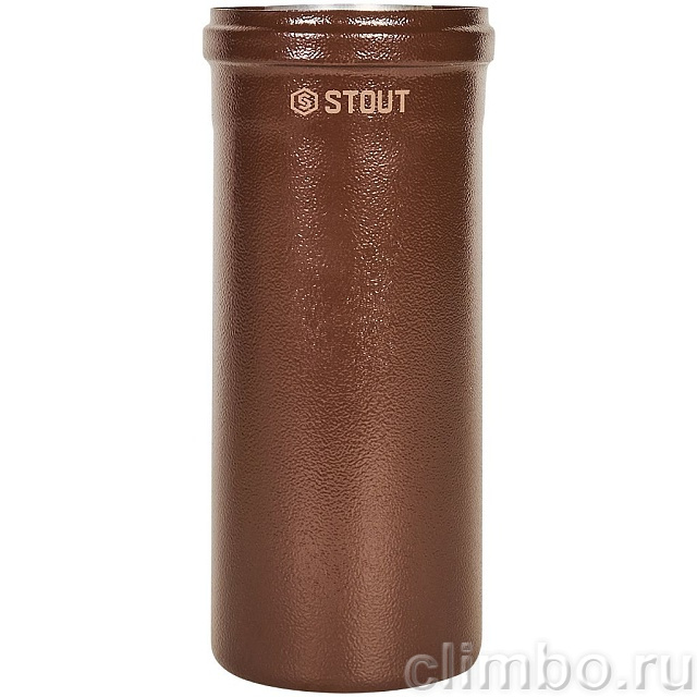 STOUT Удлинитель дымохода традиц. коакс. D60(п-м)/100(п-м), L250, КОРИЧНЕВЫЙ — фото, детали конструкции