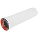 Удлинитель дымохода традиционный коаксиальный ROMMER D80(п-м)/125(м-п), L500 — фото, детали конструкции