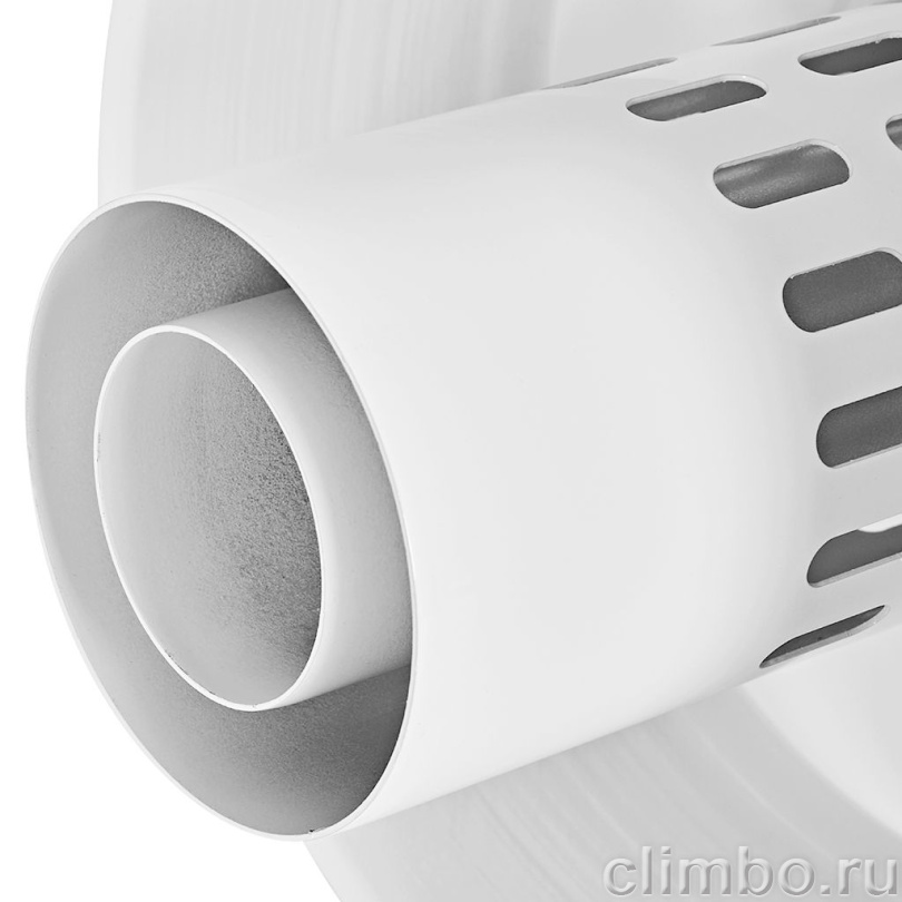 RCA-6010-700334 ROMMER Оголовок с ветрозащитой традиционный D60(п)/100(п) (алюминий) БЕЛЫЙ однонаправл. — фото, детали конструкции