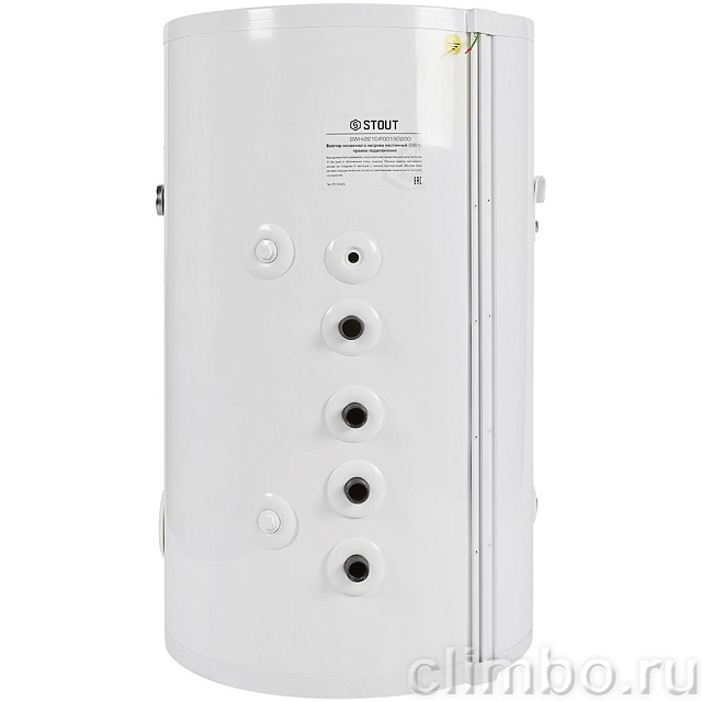 SWH-2210-R00200 STOUT OptiBase бойлер косвенного нагрева настенный 200 л, 40 кВт, с возм. уст. ТЭН, правое подключение — фото, детали конструкции