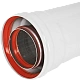 Удлинитель дымохода традиционный коаксиальный ROMMER D80(п-м)/125(м-п), L500 — фото, детали конструкции