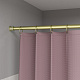Карниз для ванной комнаты, 110-200 см, золотой матовый, Элеганте (Elegante), IDDIS, RSG0120i14 — фото, детали конструкции