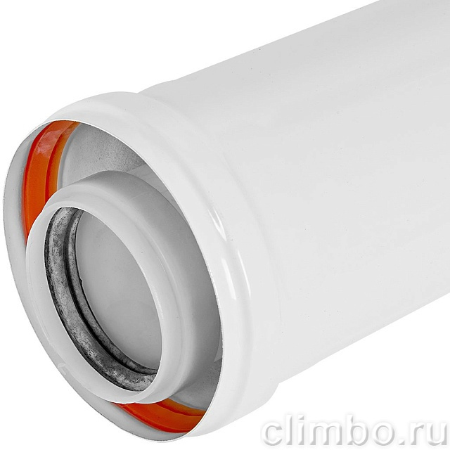 STOUT Удлинитель дымохода конденсац. коакс. D60(п-м)/100(п-м), L1500 — фото, детали конструкции