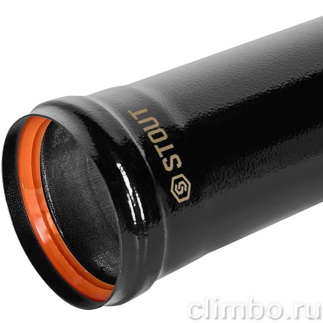 STOUT Удлинитель дымохода традиц. D80(п-м), L250, ЧЕРНЫЙ — фото, детали конструкции