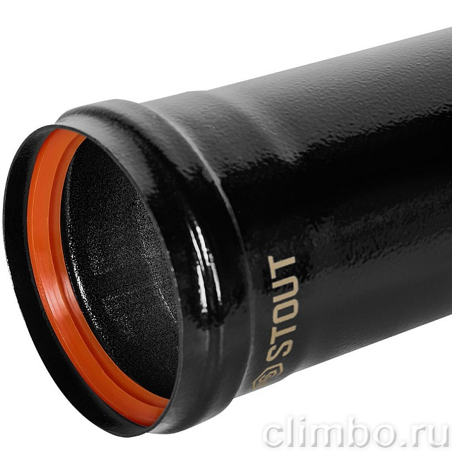 STOUT Удлинитель дымохода традиц. D80(п-м), L500, ЧЕРНЫЙ — фото, детали конструкции