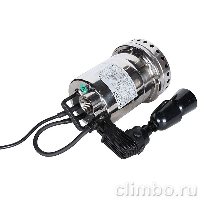 Насос дренажный STOUT с вертикальным поплавком, кабель 10 м, 230V, Q=150 л/мин, H=8 м — фото, детали конструкции