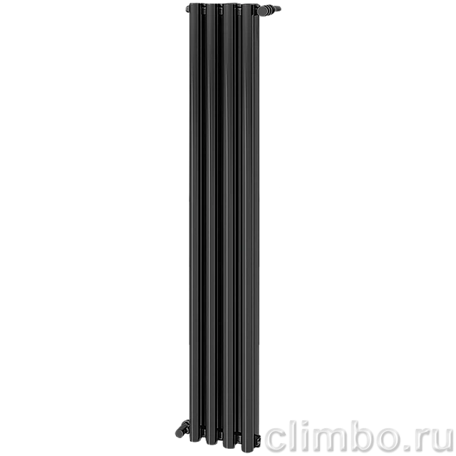 Радиатор алюминиевый STOUT Anteprima 1800 4 секции универсальное подключение (черный) — фото, детали конструкции