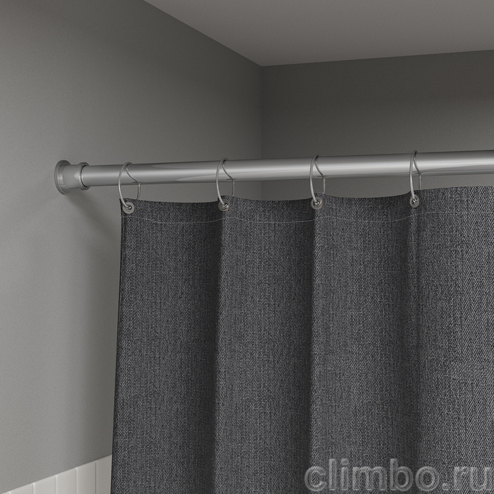 Карниз для ванной комнаты, 110-200 см, хром глянцевый, Элеганте (Elegante), IDDIS, RSC0120i14 — фото, детали конструкции