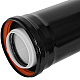 STOUT Удлинитель дымохода конденсац. коакс. D80(п-м)/125(п-м), L1000, ЧЕРНЫЙ — фото, детали конструкции
