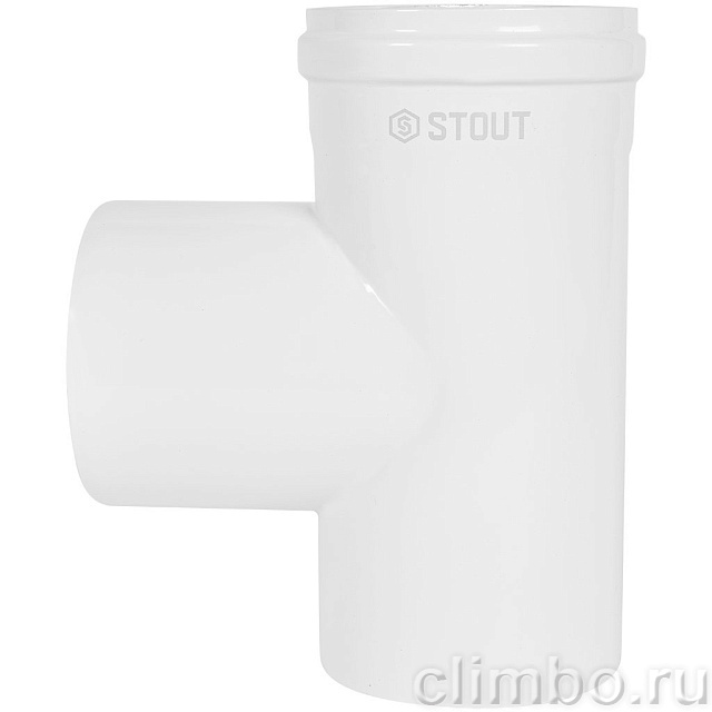 STOUT Конденсатоотводчик Т-образный традиц. коакс. D60(п-м)/100(п-м) с заглушкой и патрубком — фото, детали конструкции